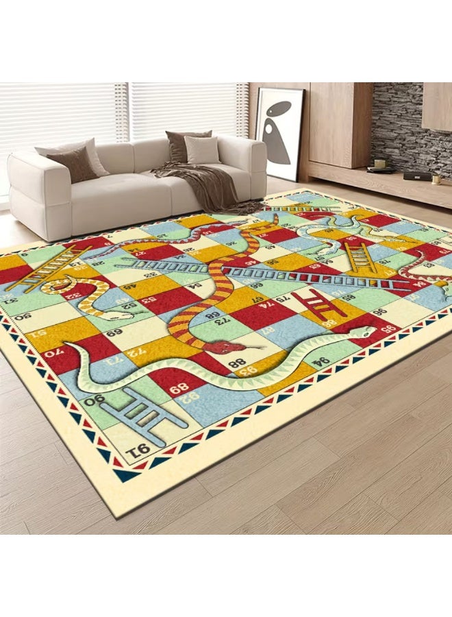 Factory Price Snakes and Ladders Cushion Play Mat Rug – Soft Padded Carpet with Non-Slip Backing, 160 x 200 cm - Image 2
